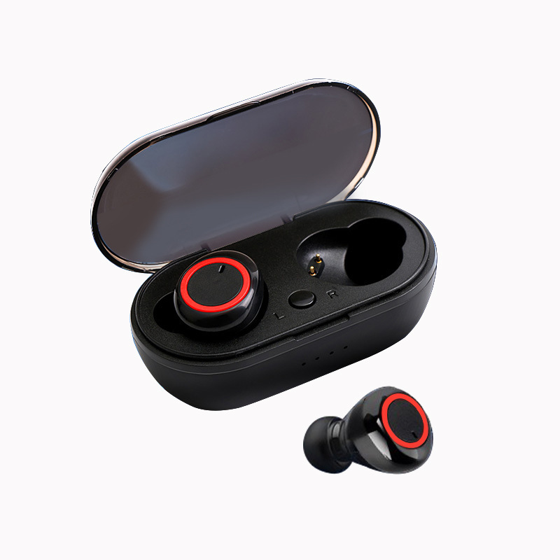 Y50 Bluetooth-kopfhörer Y50tws2 Sport- Und Outdoor-kopfhörer 5.0 Mit Ladecase – Schwarz/rot – Inkl. Verpackung