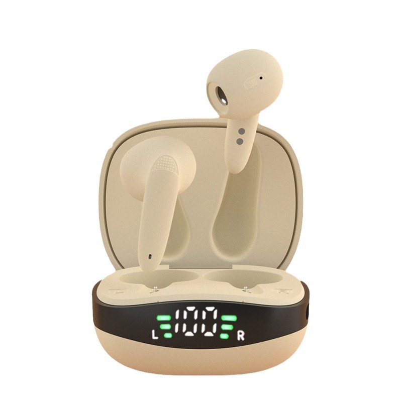 Js59 Custom Mold Neue Tws Kabellose Dual-ear Touch-steuerung Geringer Stromverbrauch Ledertextur Stereo 5.1 Bluetooth-kopfhörer -- Bh28 Hautton