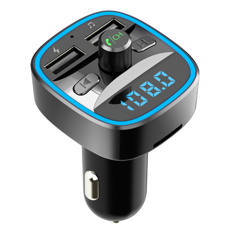 T25-serie Auto-mp3-bluetooth-player Mit Schnellladefunktion, T25q Bluetooth-freisprecheinrichtung Und Fm-transmitter – T25 Blaues Ambientelicht