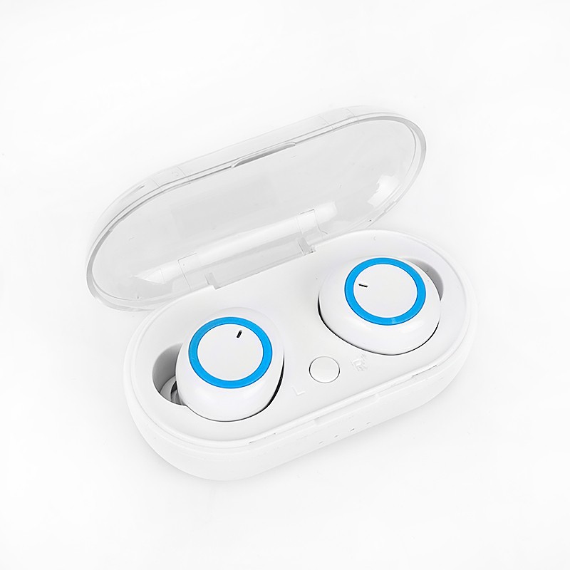 Y50 Bluetooth-kopfhörer Y50tws2 – Kabellose Sport- Und Outdoor-kopfhörer 5.0 Mit Ladecase – Weiß/blau – Inkl. Verpackung