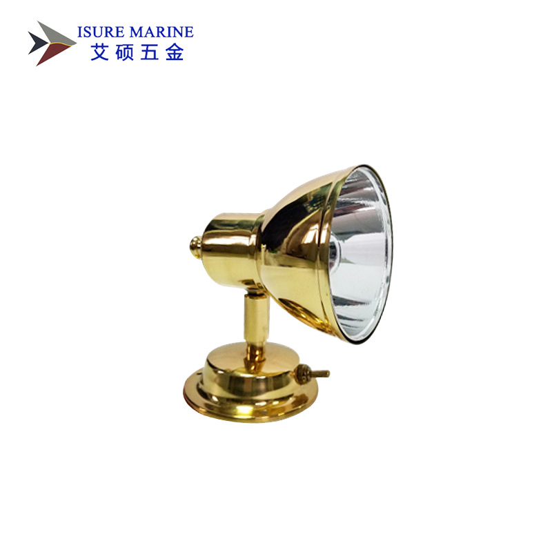 Goldfarbene Tischlampen, Nachttischlampen Und Nachtlichter Aus Edelstahl Für Wohnmobile, Yachten Und Boote.