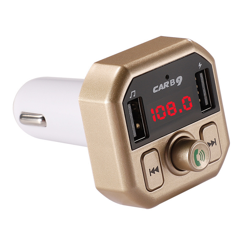 Neuer Bluetooth-mp3-player Fürs Auto, Abs-autoradio, Zigarettenanzünder-design, B9 Bluetooth-mp3-player Fürs Auto – Gold