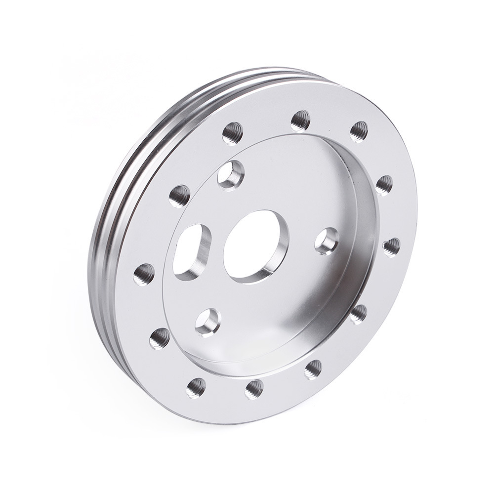 Aluminium-adapter Für Lenkradnabenaufnahme (6-loch Auf 3-loch), 0,5 Zoll Auf 1 Zoll – 0,5 Zoll, Silber