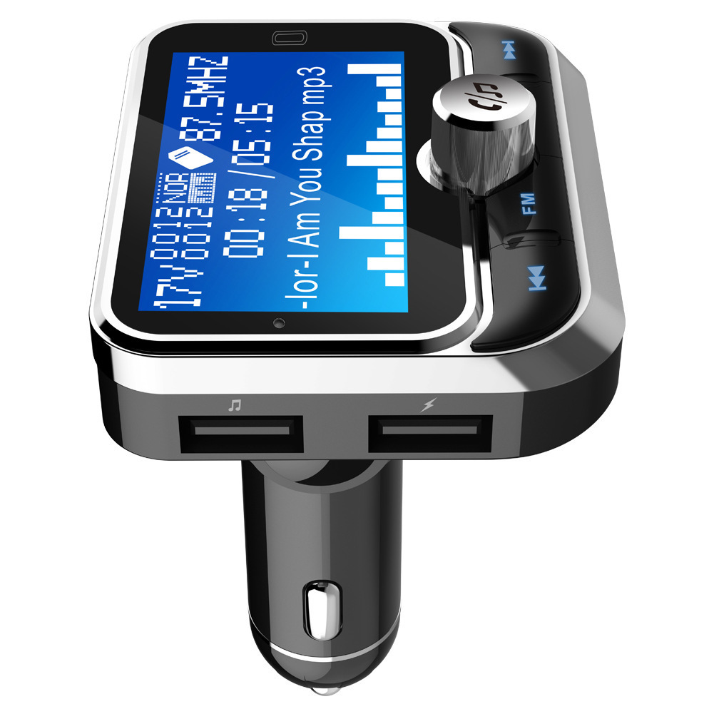 Aikelixun Bc32 Bluetooth-fm-transmitter Fürs Auto, 1,8-zoll-display, Mp3-player, Bluetooth-freisprecheinrichtung – Silber
