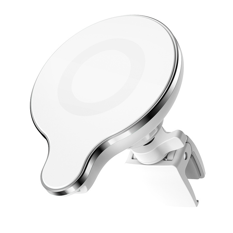 Gw05 Kfz-handyhalterung Mit Magnetischer Automatikbefestigung, 15-w-schnellladefunktion, Magsafe-wireless-charging – Silber