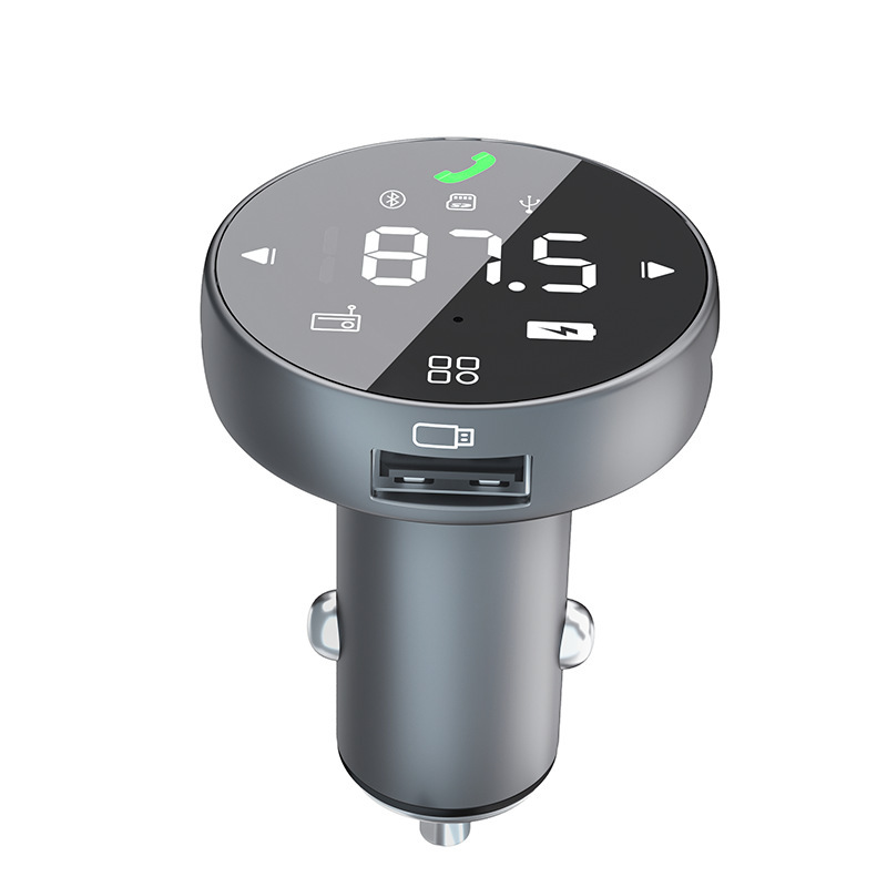 Neuer Bluetooth-mp3-player Fürs Auto Mit Fm-transmitter, Schnellladefunktion (qc3.0) Und Touchscreen (bluetooth-version [a+c]) – Silbergrau 99190225