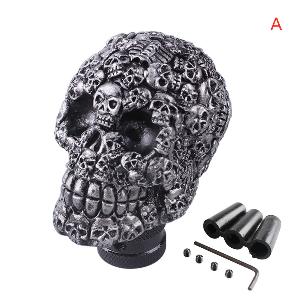Individuell Gestalteter Schaltknauf Mit Totenkopfmotiv – Schaltknauf Für Manuelle Und Automatische Schaltung – Totenkopf-design