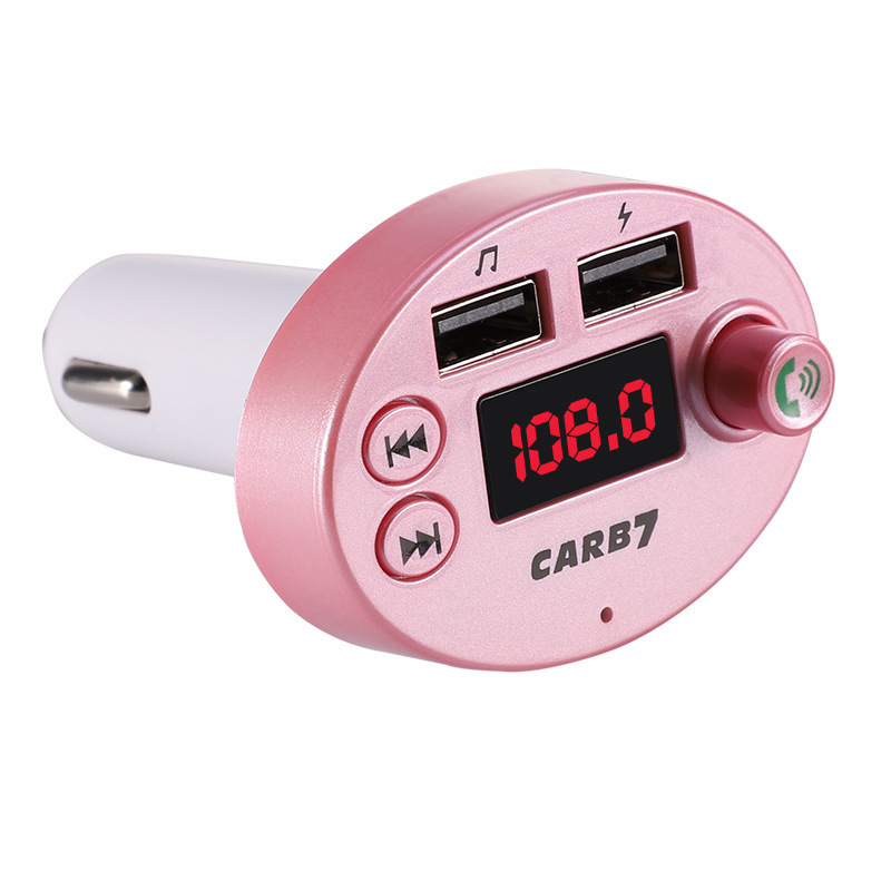Auto-mp3-bluetooth-player Mit Abs, Zigarettenanzünderanschluss, B7 Bluetooth-freisprecheinrichtung – Pink