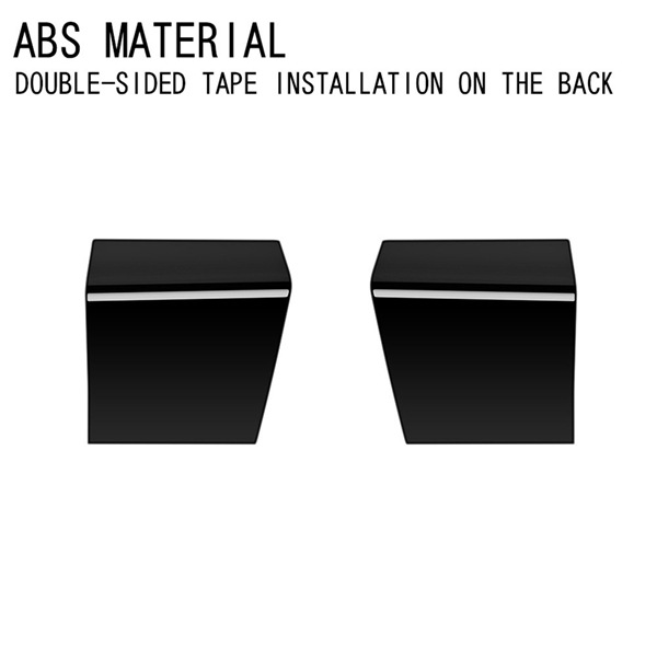 1 Paar. Farbe: Glänzend Schwarz. Material: Abs. Glänzend Schwarze Glas-schalterabdeckung Für Autotüren.