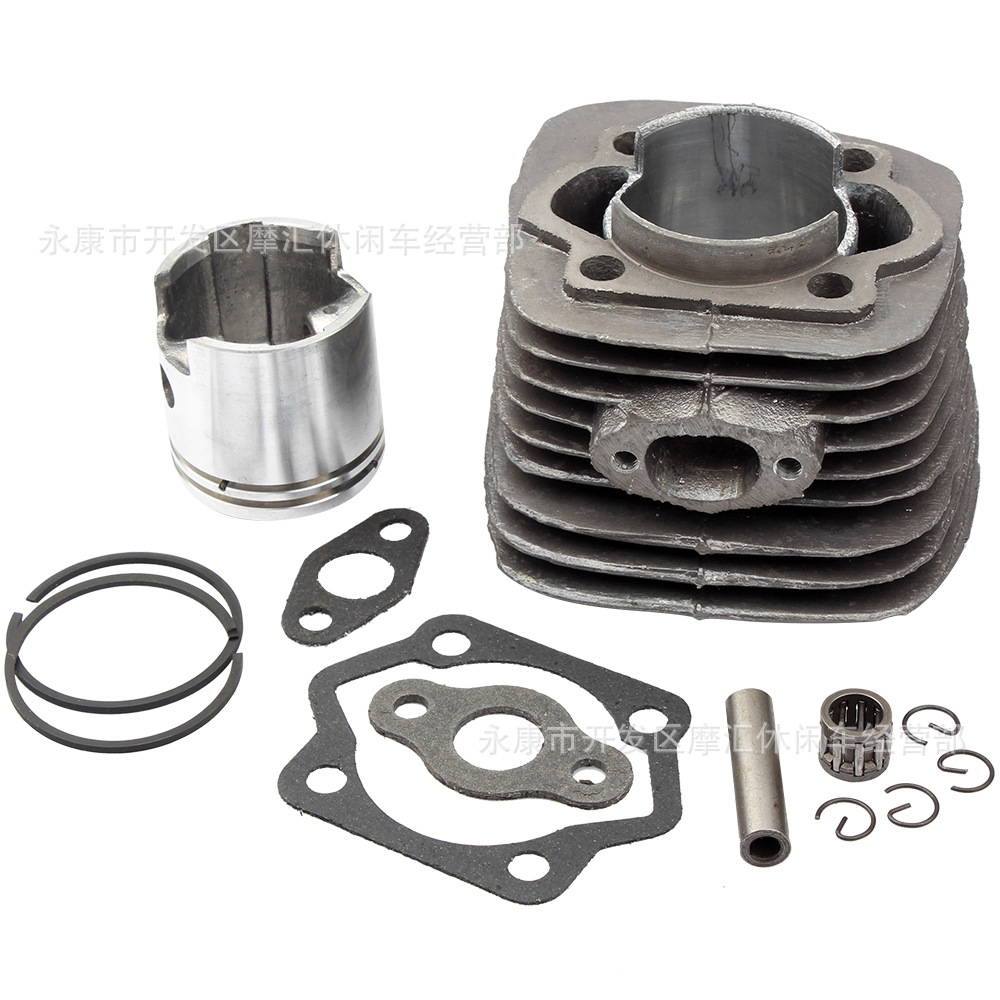 80cc Fahrrad-modifikationsteile, Zweitaktmotor-zylinderlauf, Zylinderblock, Kolbenringe, Dichtungen, Komplettset, 4,7 Cm, Attribut -25 Mm Rechte Seite.