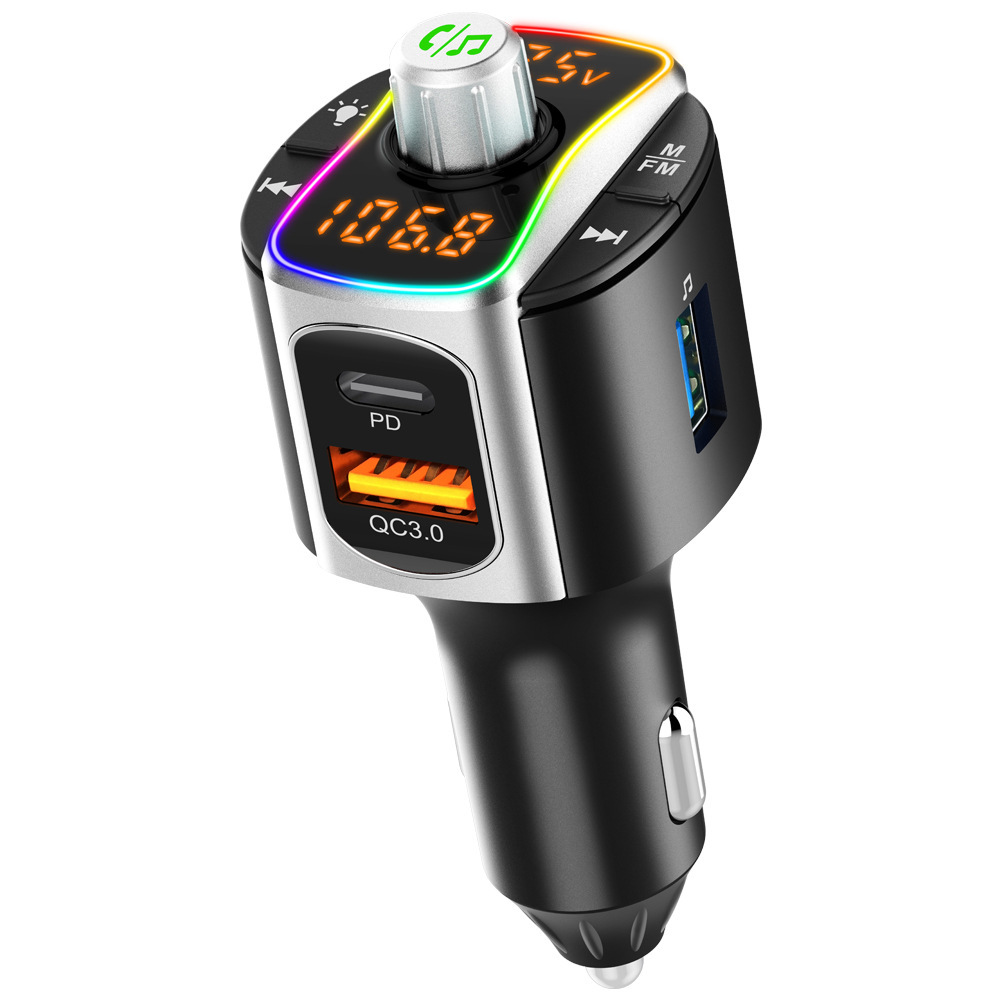 Bc67 Auto-mp3/fm-transmitter, Dual-screen-display, Siebenfarbige Beleuchtung, Bluetooth-freisprecheinrichtung, Neues Pd-modell