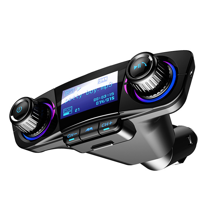 Bt06 Bluetooth-mp3-player Mit Freisprechfunktion Fürs Auto, Multifunktionales Bluetooth-autoladegerät, Mehrsprachiges Autoladegerät Mit Lcd-display