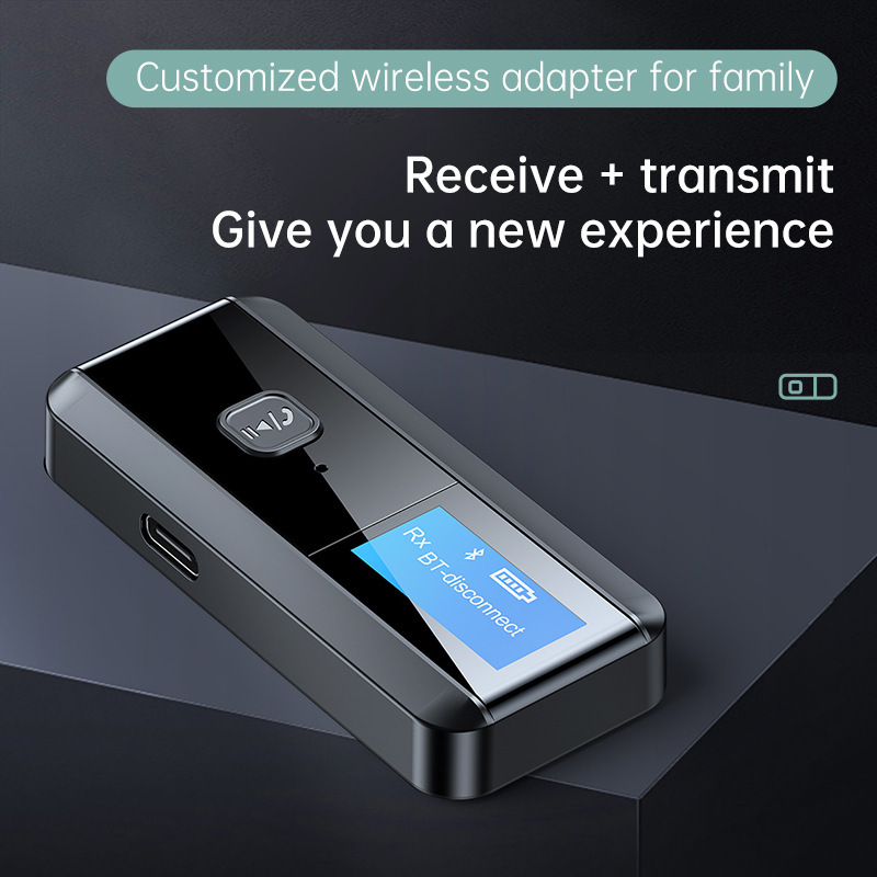 Bluetooth 5.0 Adapter, Bluetooth-empfänger Und -sender Mit Display, Bluetooth-freisprecheinrichtung Fürs Auto C29 --