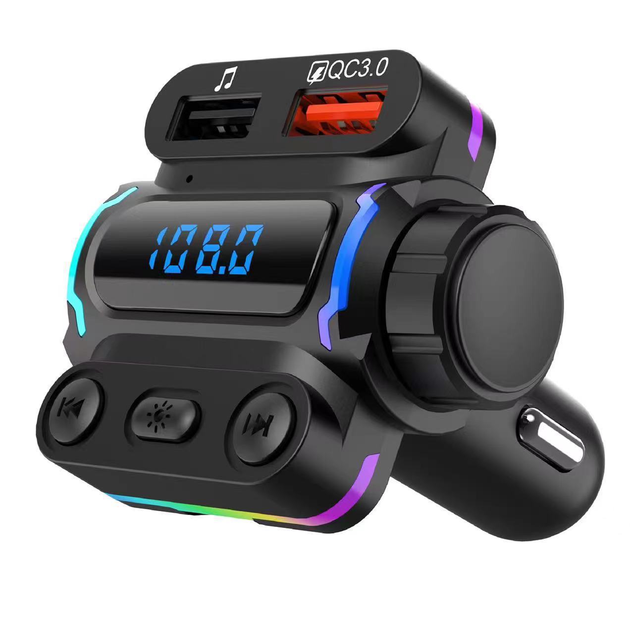 Bluetooth-freisprecheinrichtung Mit Fm-transmitter, Mp3-player, Qc3.0-schnellladegerät, Pd20w Dual-ausgang – P7 (ohne Akku)