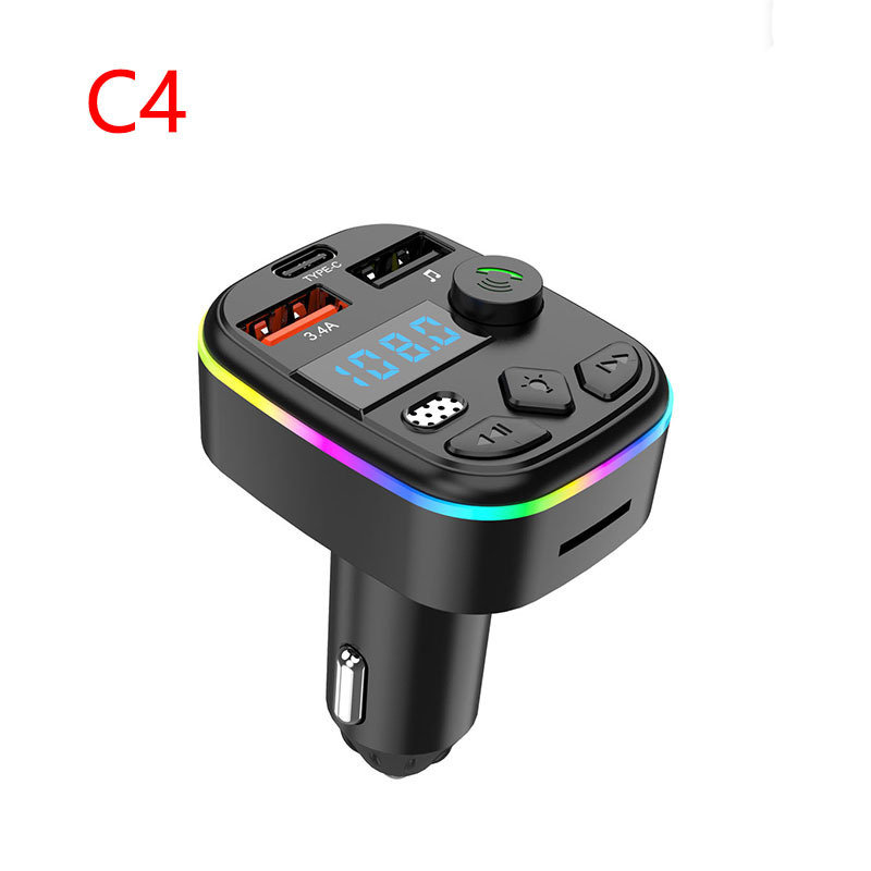C4 Auto-bluetooth-mp3-player Mit Freisprechfunktion, Fm-transmitter, 3a-bluetooth-autoladegerät – C9 Mit Verpackung