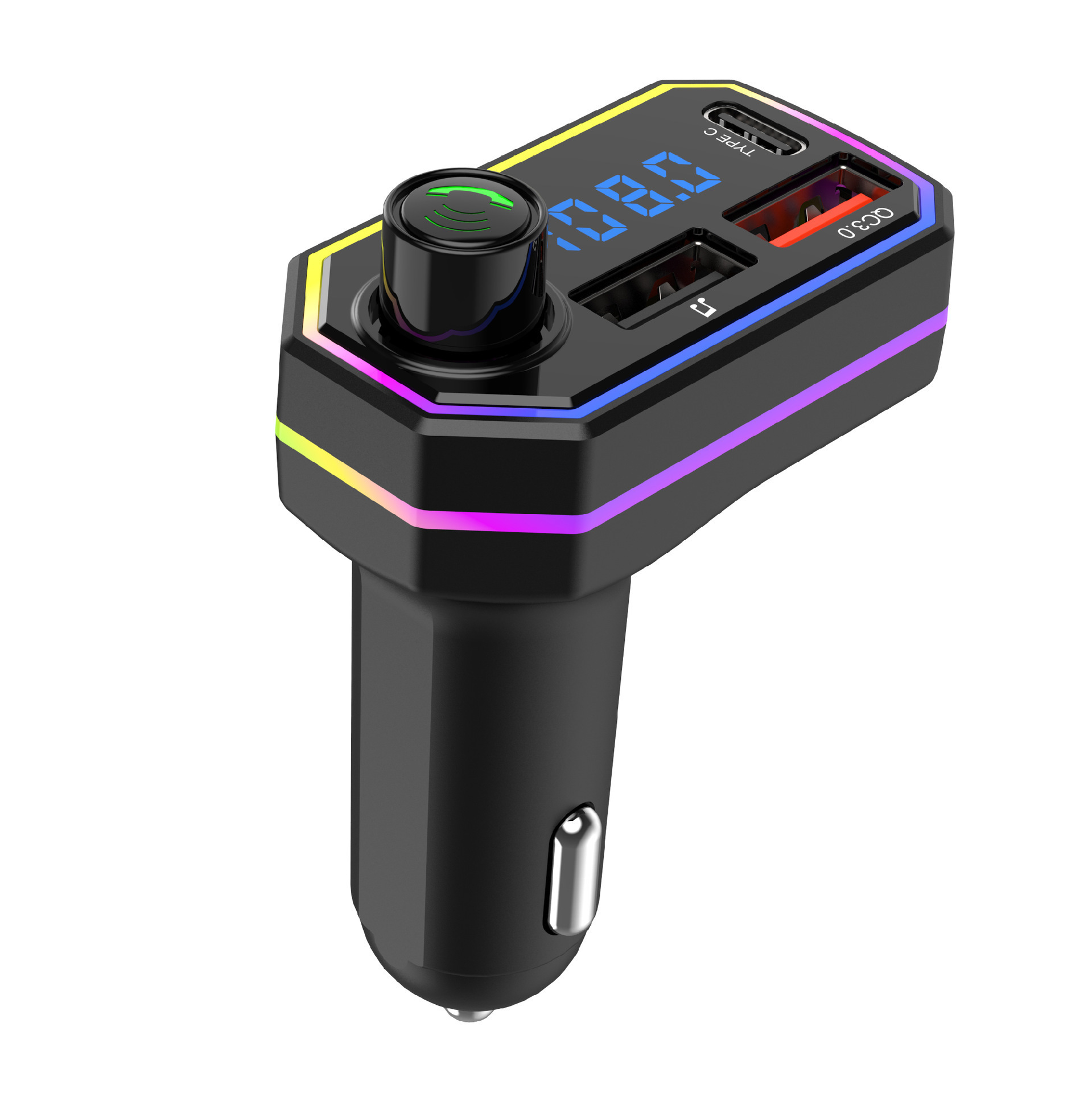 Der Neue Bt06 Auto-mp3-player Verfügt Über Bluetooth-freisprechfunktion, 2,1-a-schnellladefunktion Und Unterstützt Tf- Und Usb-audio-ein-/ausgang.