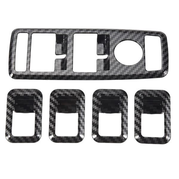 Ein Set Aus 5 Dekorativen Abs-glas-hebeschalterrahmen Mit Carbonfaser-textur (5 Stück), Geeignet Für...