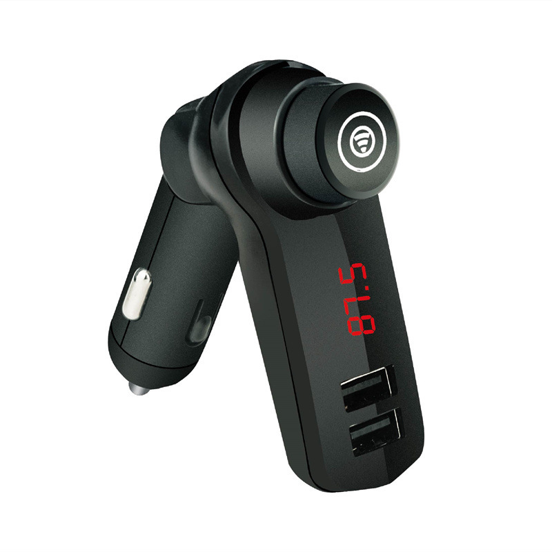 G27 Auto-mp3-player, Fm-transmitter, Bluetooth-freisprecheinrichtung, Autoladegerät, Bluetooth-empfänger – Schwarz