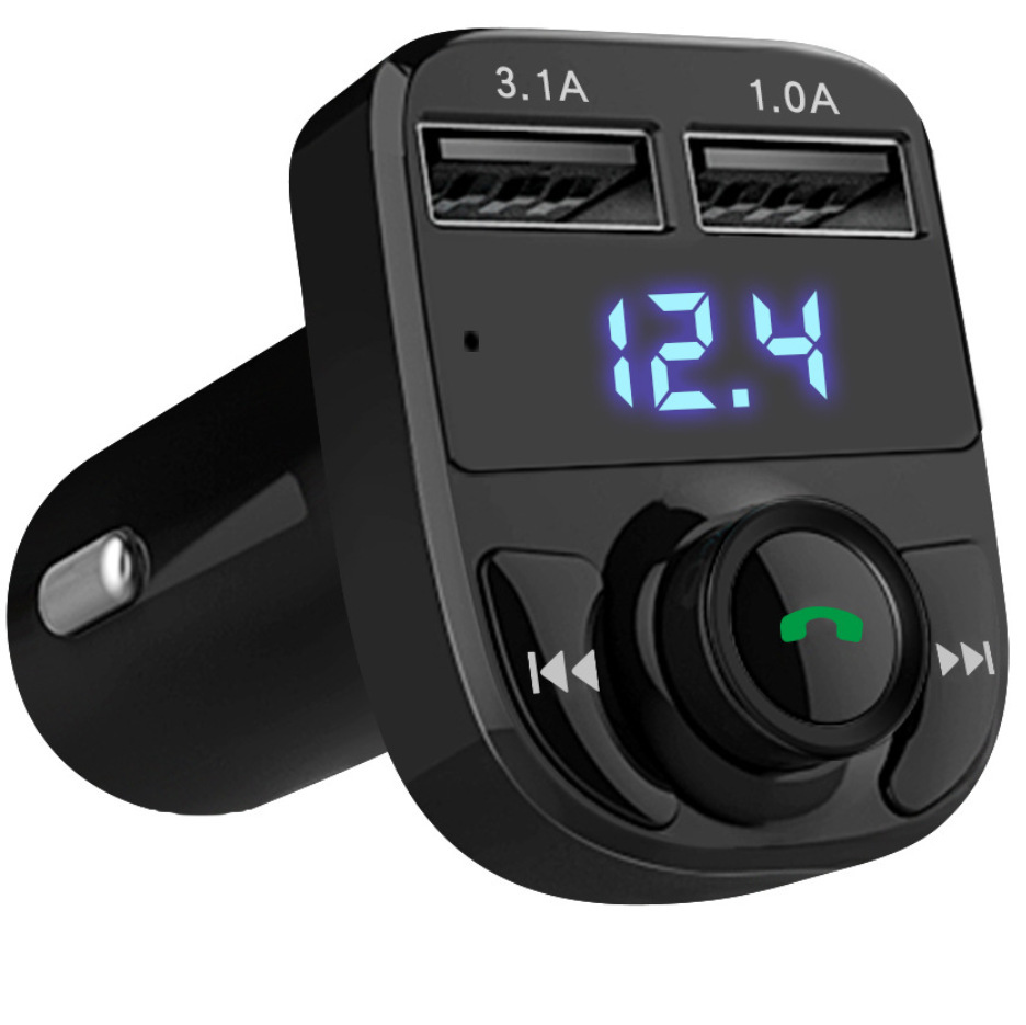 Hy82 Auto-mp3-player Mit Bluetooth, Freisprecheinrichtung, Fm-transmitter Mit Karteneinschub – Schwarz