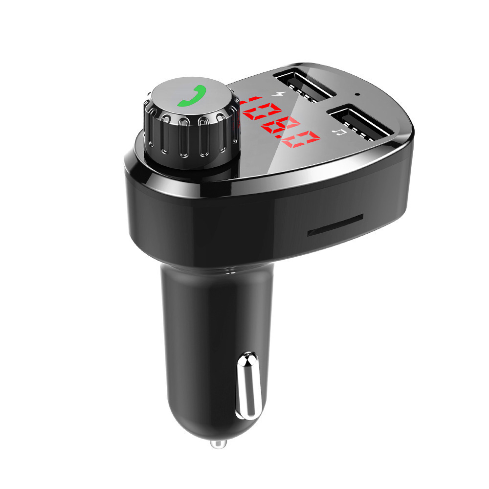 Neuer Bluetooth-mp3-player Fürs Auto, Bluetooth-freisprecheinrichtung, Fm-transmitter, G13-volt-autoladegerät Mit Zwei Usb-anschlüssen – Schwarz