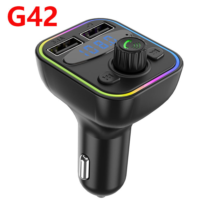 Neuer G40 Auto-bluetooth-mp3-player Mit Freisprecheinrichtung, Fm-transmitter, Bluetooth- Und Dual-usb-autoladegerät (typ C) – G42