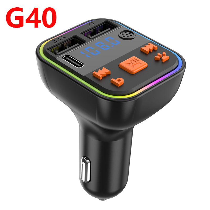 Neuer G40 Auto-bluetooth-mp3-player Mit Freisprechfunktion, Fm-transmitter, Bluetooth- Und Dual-usb-autoladegerät (typ C) – G40
