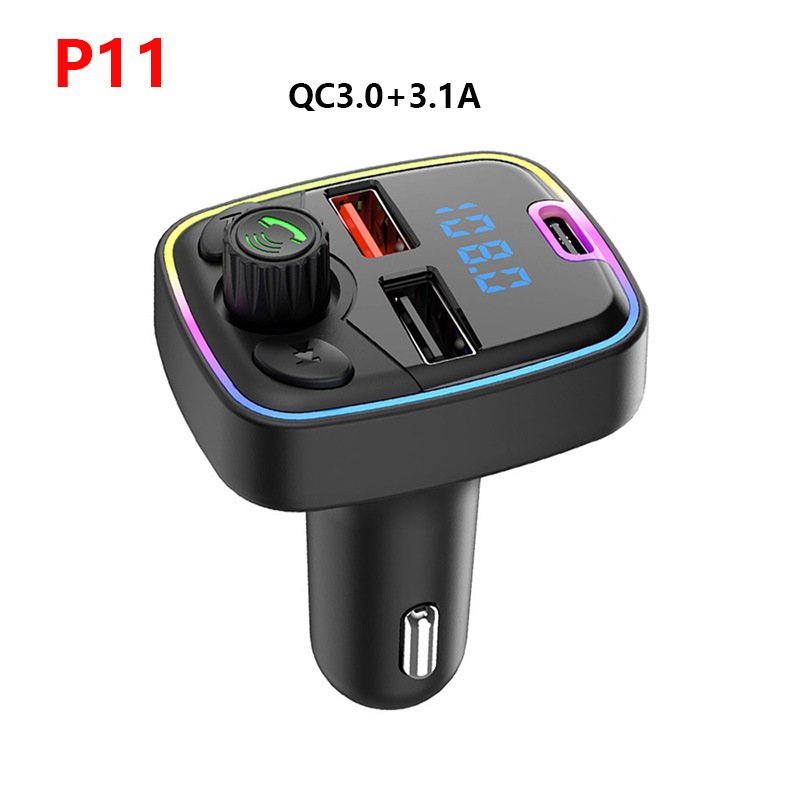 P11 Bluetooth-freisprecheinrichtung Mit Mp3-player, Fm-transmitter, Qc3.0 Bluetooth-schnellladefunktion – P11 (ohne Akku)