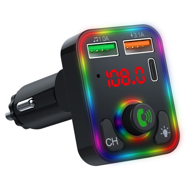 P3 Auto-mp3-player, Fm-transmitter, Pd-schnellladefunktion + 2,4 A, Bluetooth-freisprecheinrichtung, Aux-wiedergabe, Autoladegerät