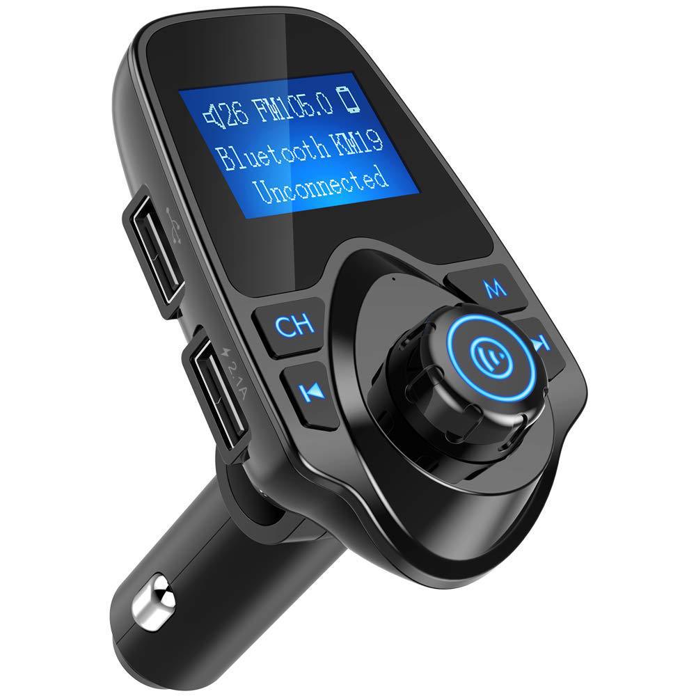 T11 Auto-mp3-bluetooth-player Mit Songtitelanzeige, Freisprecheinrichtung, Fm-transmitter, Dual-usb-autoladegerät, Bluetooth-mp3