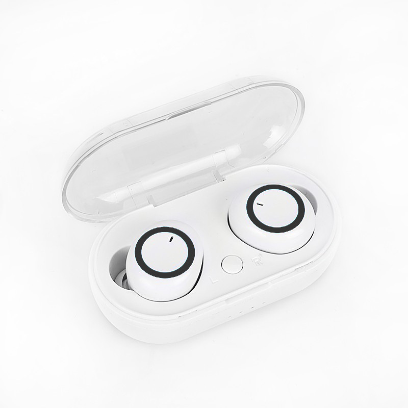 Y50 Bluetooth-kopfhörer Y50tws2 – Kabellose Sport- Und Outdoor-kopfhörer 5.0 Mit Ladecase – Weiß/schwarz – Inkl. Verpackung