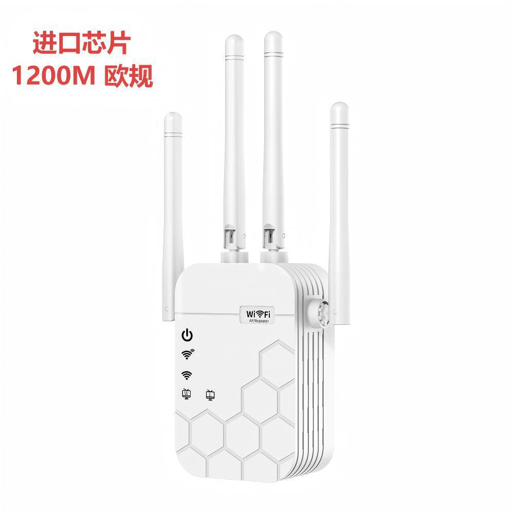 Neuer Wlan-signalverstärker-repeater Mit Sechs Antennen, Wlan-netzwerk-extender Und Wlan-wanddurchdringer – Q6-1200m, Vier Antennen, Europäischer Standard