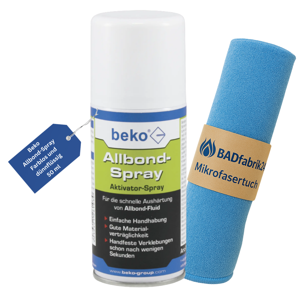 Badfabrik24 Allbond-spray Aktivator-spray 50 Ml + Mikrofasertuch