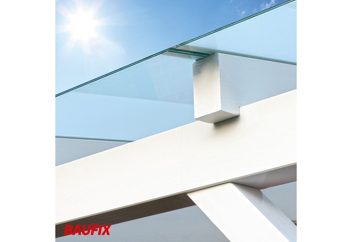 Baufix Express Deckfarbe Weiss Matt, 2.5 Liter, Wetterschutzfarbe Bild 2