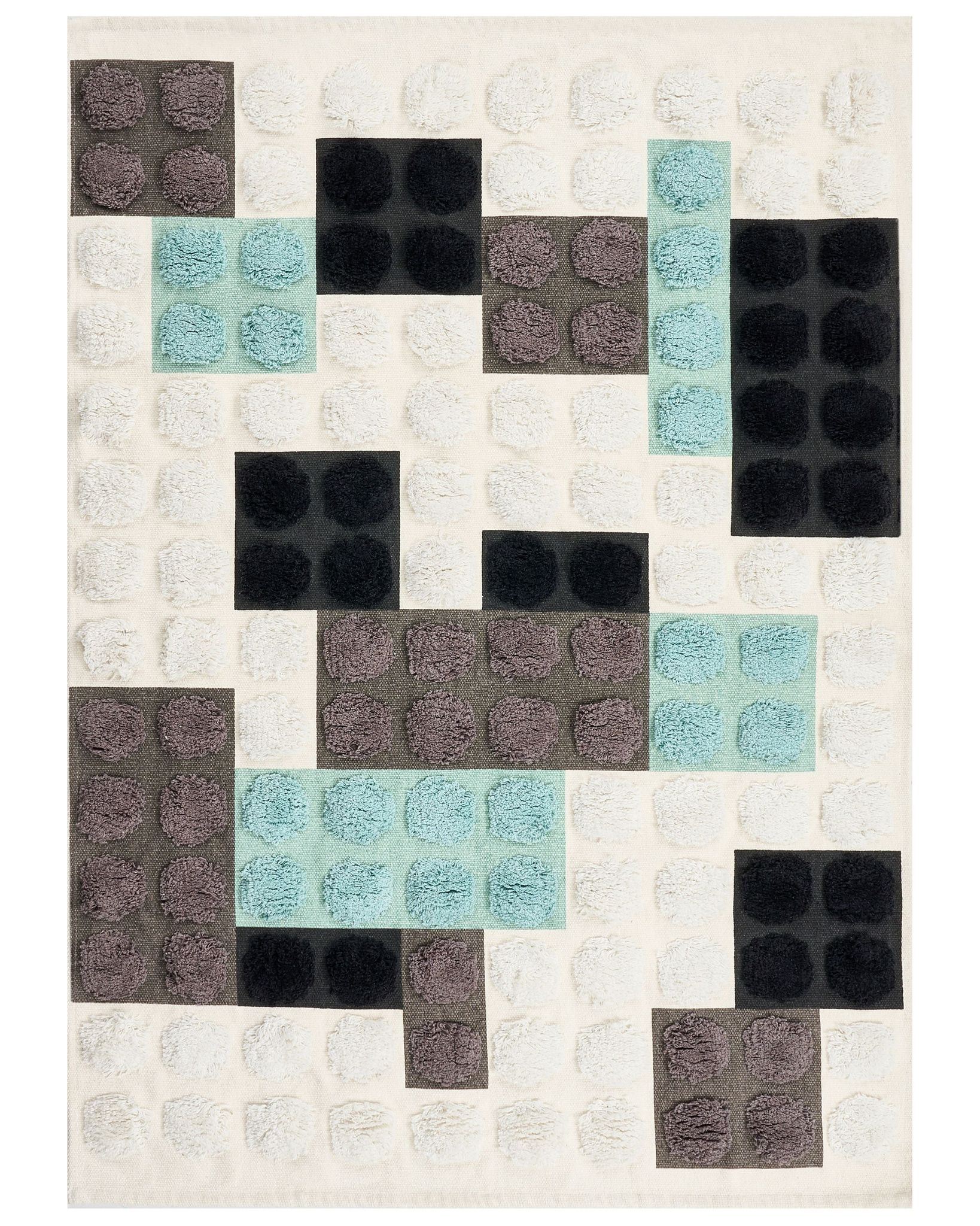 Kinderteppich Bricky Weiß 90 X 130 Cm Baumwolle