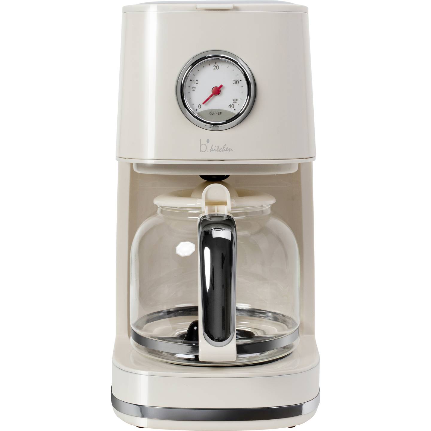 [neuwertig] B-ware Bikitchen Nostalgia 150 Kaffeemaschine Cremeweiß 12 Tassen Warmhaltefunktion