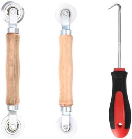 Werkzeug Einzieher Einroller Für Keder Fliegengitter Kederwerkzeug Spline Roller, Werkzeug Einzieher Einroller Für Keder Gummischnur, Doppelrad Kedereinroller Dichtungseinroller Für Fenster