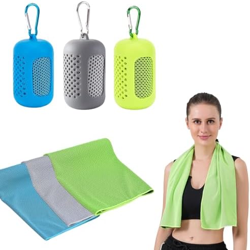 Kühlendes Handtuch 3er Set Sport Kühltuch Mikrofaser 30x90 Cm