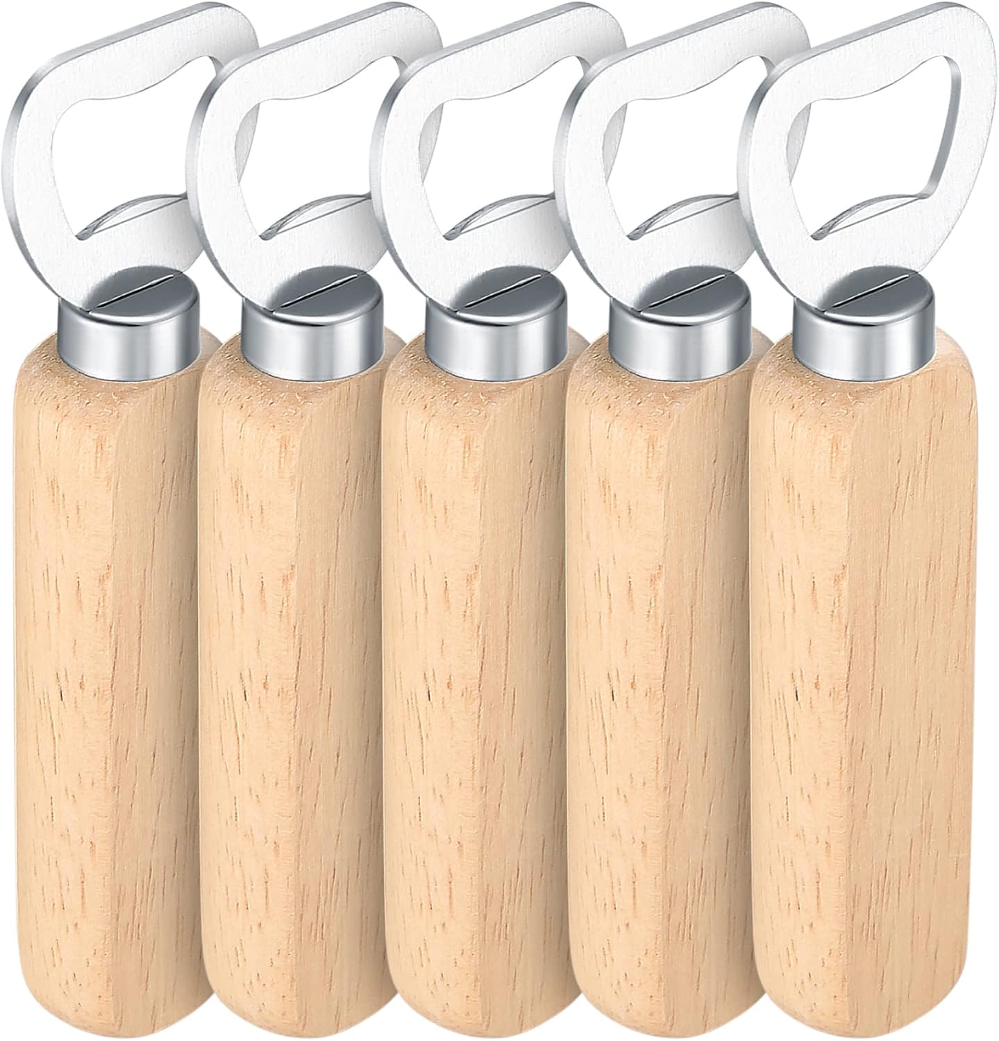 5er-pack Flaschenöffner, Natürlicher Flaschenverschlussöffner, Tragbarer Flaschenöffner, Geschenköffner, Personalisiert Für Männer, Bieröffner