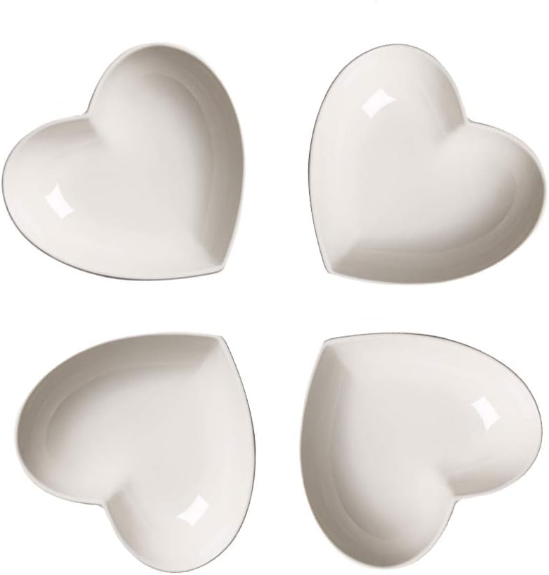 Niedliche Keramik Schale In Herzform 4 Teilig 12cm