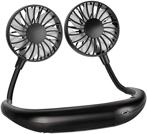 Bosoner Nackenventilator Hals Ventilator Tragbarer: 2000mah Halsventilatoren Mit Usb Leise Portable Neck Fan - Mini Ventilator Für Outdoor Büro Camping Reisen (all Black)