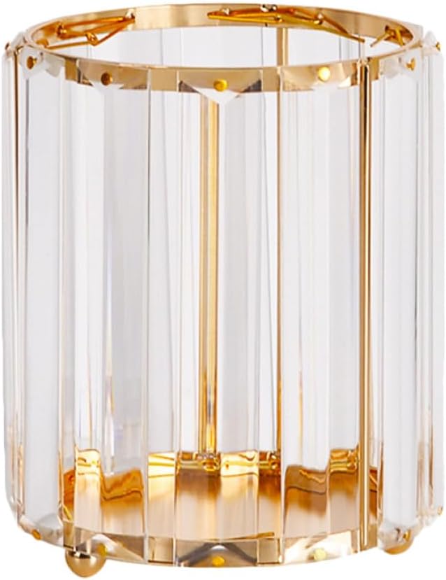 Glasvase Gold Sechseck Stiftehalter Make-up Büro Aufbewahrung.