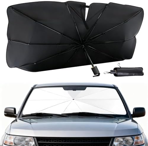 Auto Sonnenschutz Windschutzscheibe Regenschirm Mit Ledertasche
