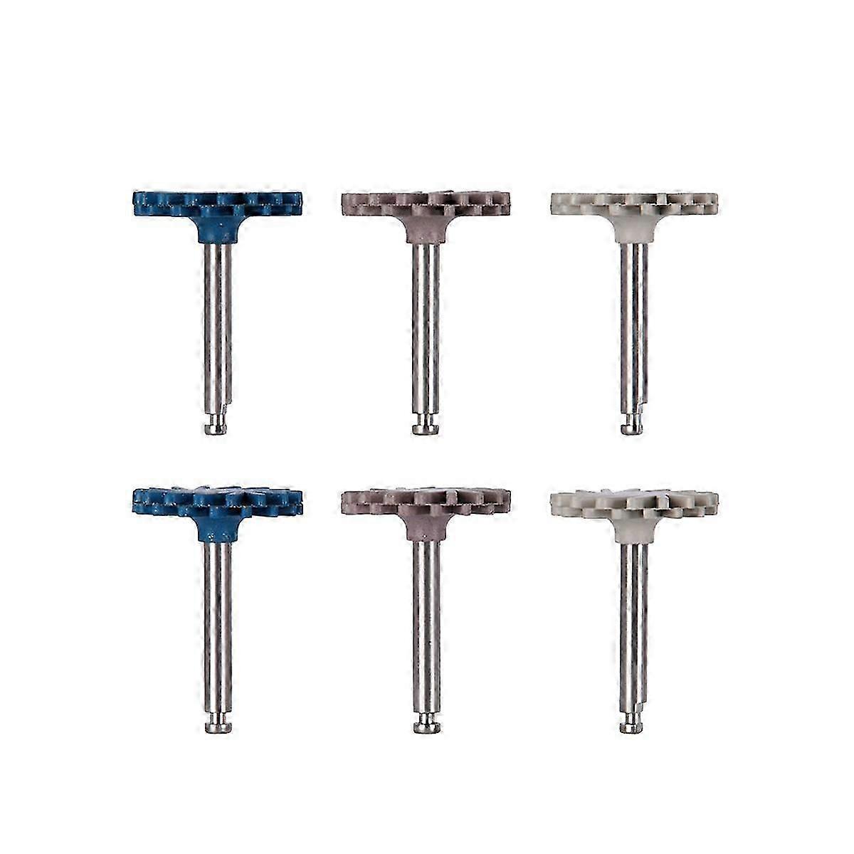 6-teiliges Set Dental-gummipolierer Komposit-poliersystem Mit Diamantscheibe, Ra-scheiben-set, 14-mm-scheibe, Spirale