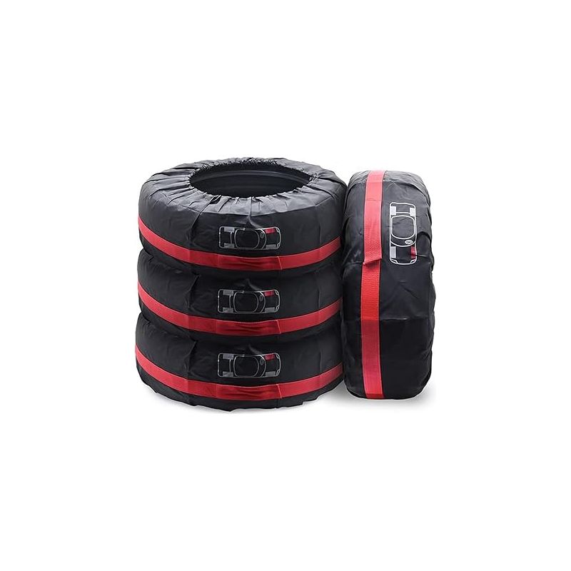 – 4er-set Reifenschoner Für 16-20"-reifen – Wasserdicht, Aus 210d Oxford-gewebe – Staubschutz – Maximaler Durchmesser 80 Cm