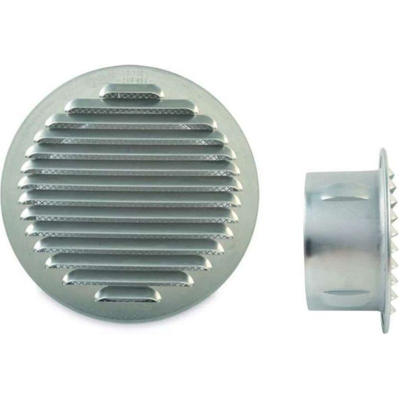 Rundes Aluminium-lüftungsgitter Ø 120 Mm, Einbau-lüftungsgitter Mit Filterung Und Insekten- Und Ähnlichen Partikelschutzgittern