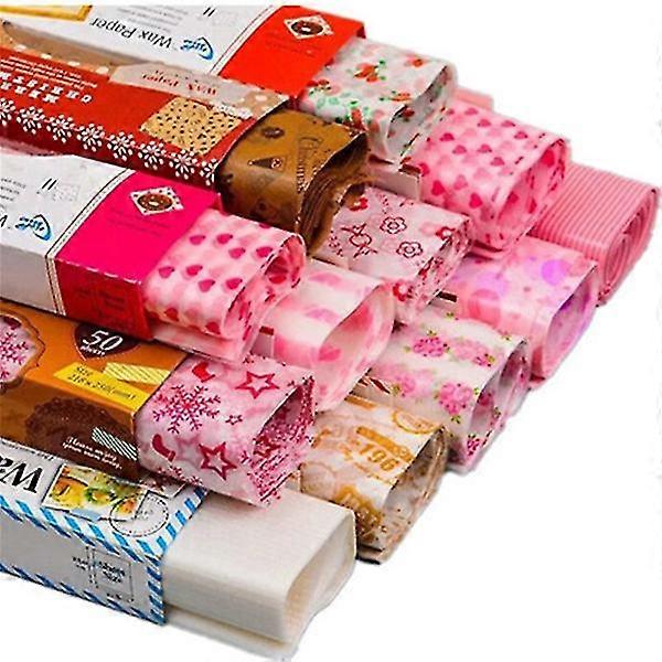 50 Stück Wachspapier-lebensmittel-picknickpapier, Fettabweisendes, Wasserdichtes Trockenpapier, Hamburgerpapier, Verpackungspapier Für Lebensmittelkörbe, Backen, Kochen, Frittieren
