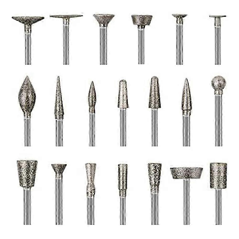 Steinbearbeitungsset Mit Diamantfräsern, 20-teiliges Polierset, Zubehör Für Rotationswerkzeuge Mit 1/8-zoll-schaft
