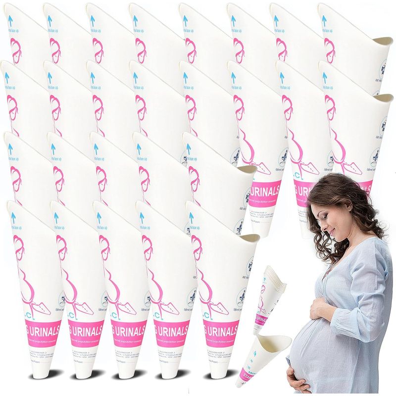 Packung Mit 50 Tragbaren Urinalen Für Frauen, Ideal Für Reisen, Camping, Outdoor-aktivitäten Und Mehr.