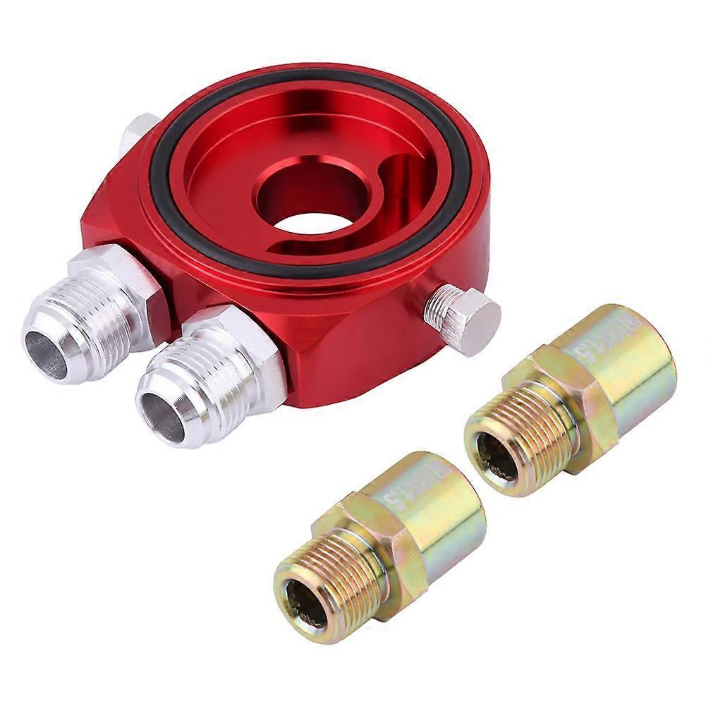 M20 X 1,5 Aluminium-ölfilterkühler-sandwichplattenadapter 1/8 Npt Ölkühler-kit Rot