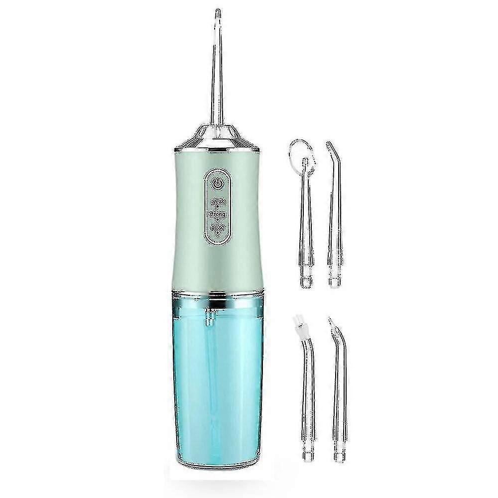 Tragbare Munddusche Mit Usb-ladefunktion, 220 Ml Wassertank, Zahnreiniger (grün)
